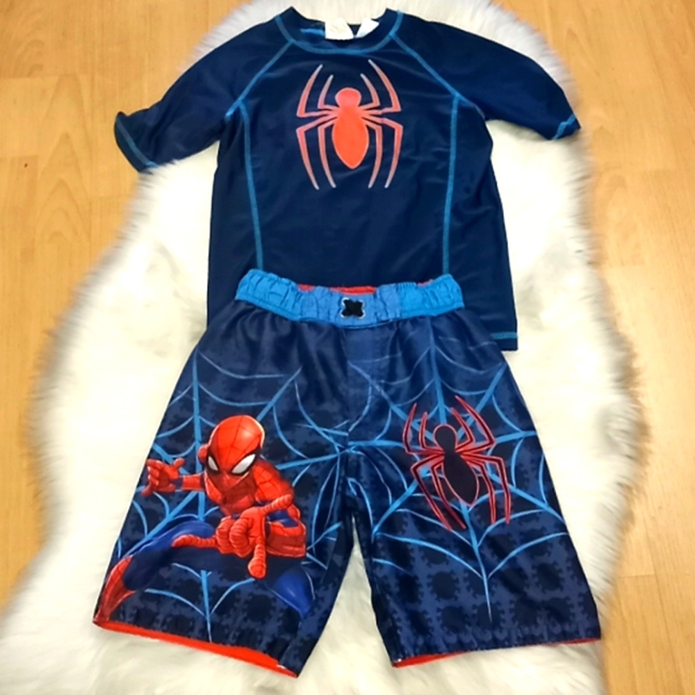 Marvel Spiderman 2 Pc. Printed  Bathing Suit Set